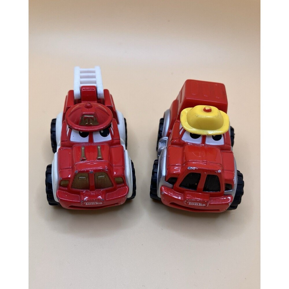 Tonka Lil Chuck Red Truck And Fire Truck Car Toy 2000 Maisto